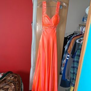 Orange prom dress
